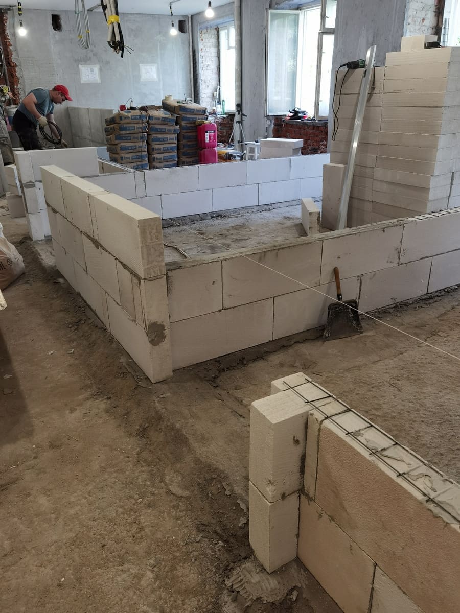 Газобетонные перегородки