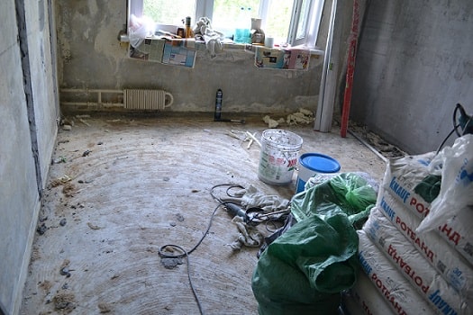 Старый пол до ремонта