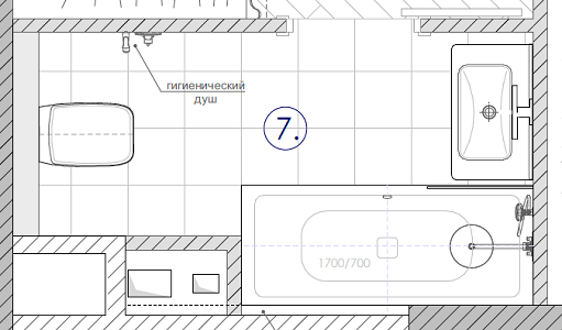 Итоговый вариант ванна
