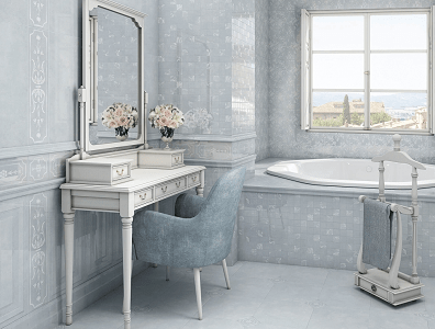 Керамическая плитка Каподимонте цвет голубой