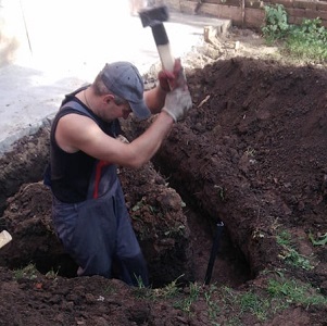 монтаж контура заземления