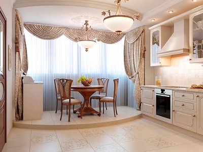 ремонт балкона кухни с остеклением