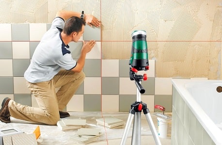 Укладка плитки по лазеру с идеальной геометрией