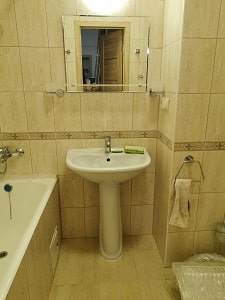 установка умывальника