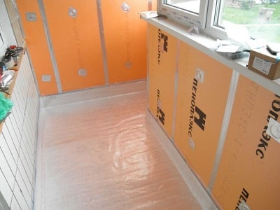 утепление пола лоджии с пенофолом