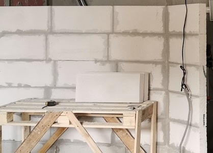 Перегородка из газобетона