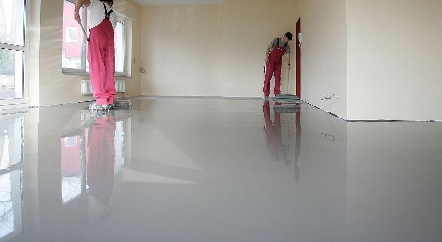 Наливной пол на кухне